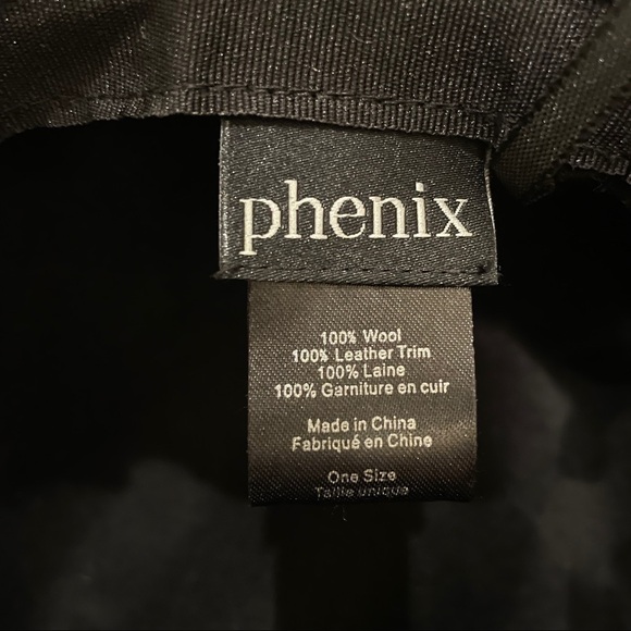 Phenix Black 100% Wool Hat - Picture 7 of 14